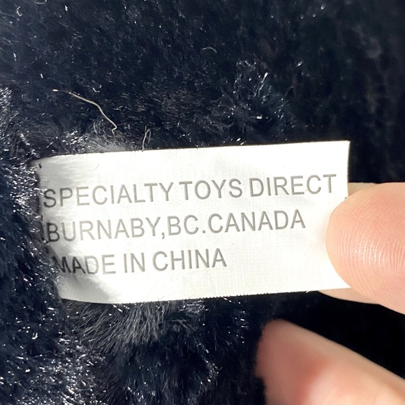 Black White Plush Penguin Toy With Scarf Stuffed Animal - Picture 9 of 14